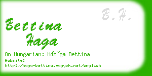 bettina haga business card